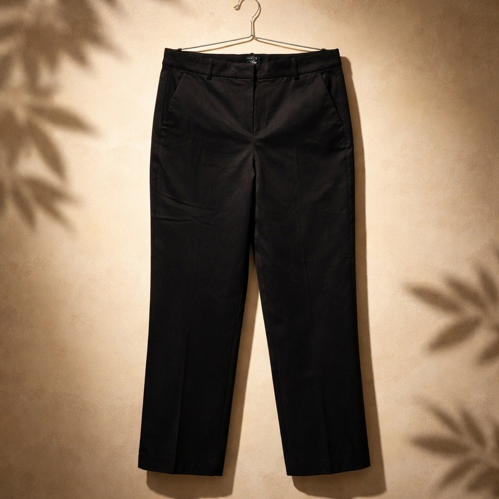J. Crew 14 Kallie Pant Black Straight Leg Stretch Trousers Womens NWT $98